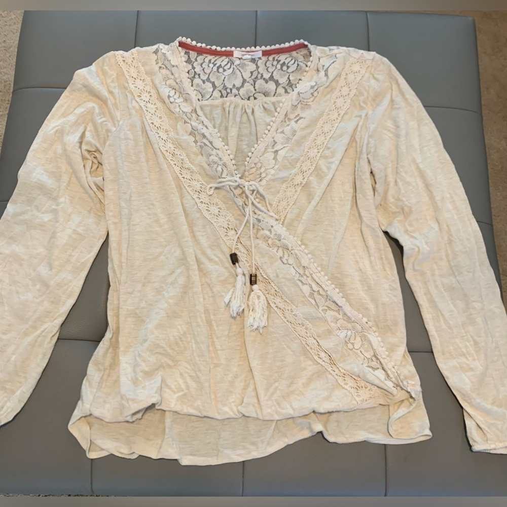 Cream Maurice’s Long Sleeve Blouse